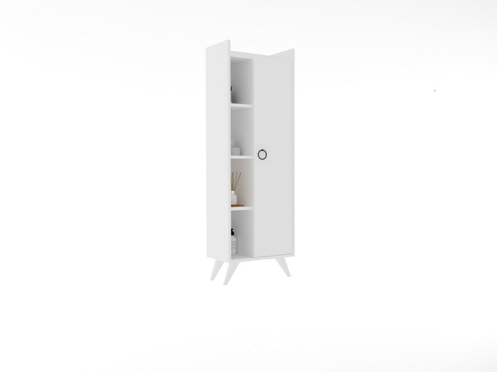 Hanah Home Armario Baño Blanco 50x140x31.8cm Tablero Partículas Melamina